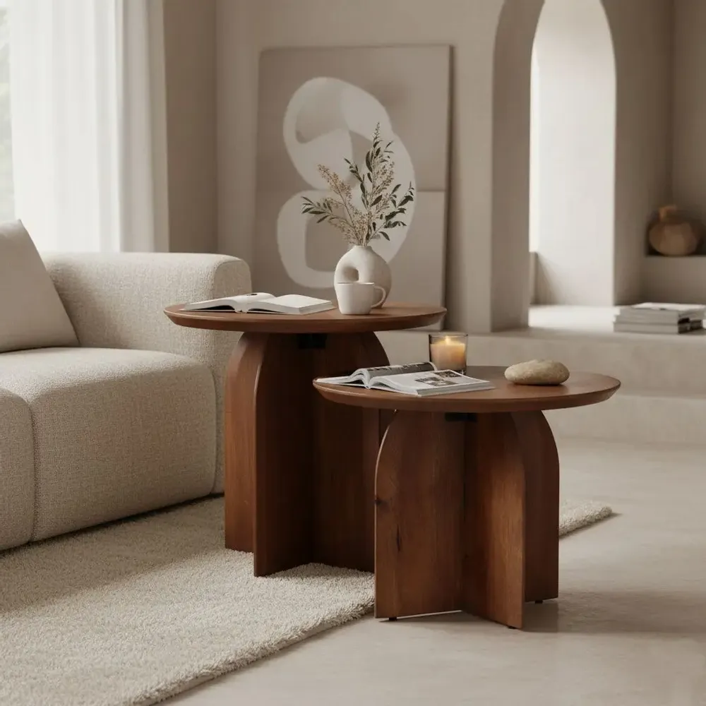 Tables basses - Tables d'appoint Bullnose - marron foncé - RAW MATERIALS