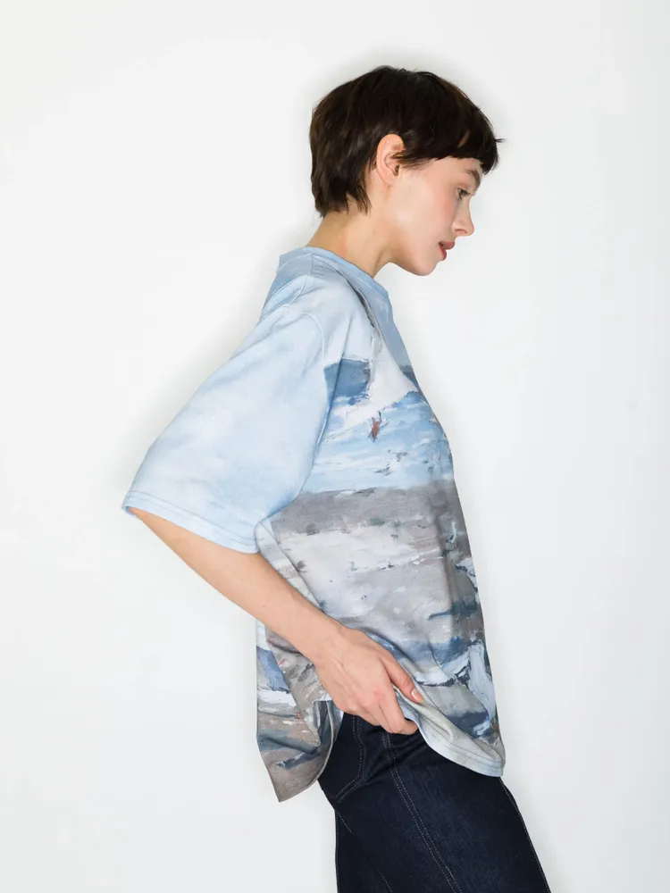 Prêt-à-porter - T-shirt imprimé intégral « Beach with Seagulls » - MARALETTO