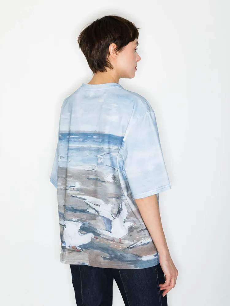 Prêt-à-porter - T-shirt imprimé intégral « Beach with Seagulls » - MARALETTO