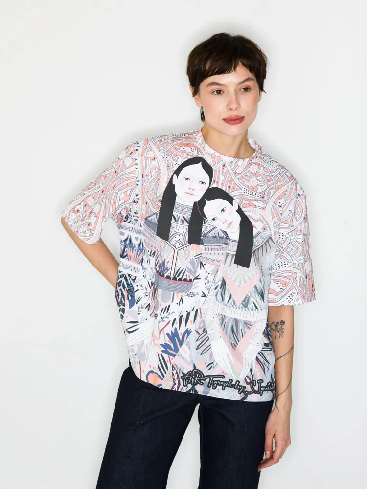 Prêt-à-porter - T-shirt imprimé intégral « Sisters » - MARALETTO