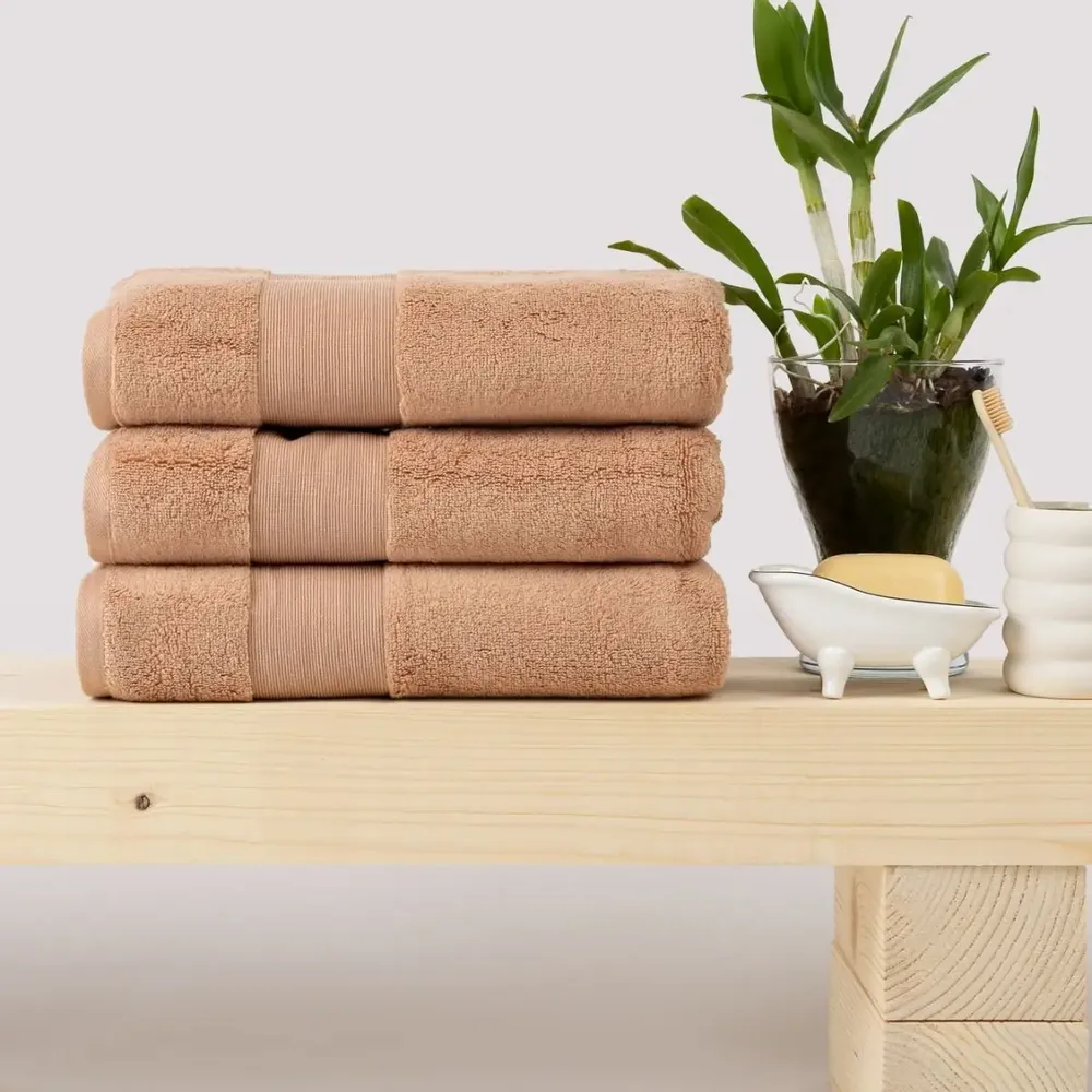 Serviettes de bain - Serviette Petra 70/140 cm, beige - DILIOS