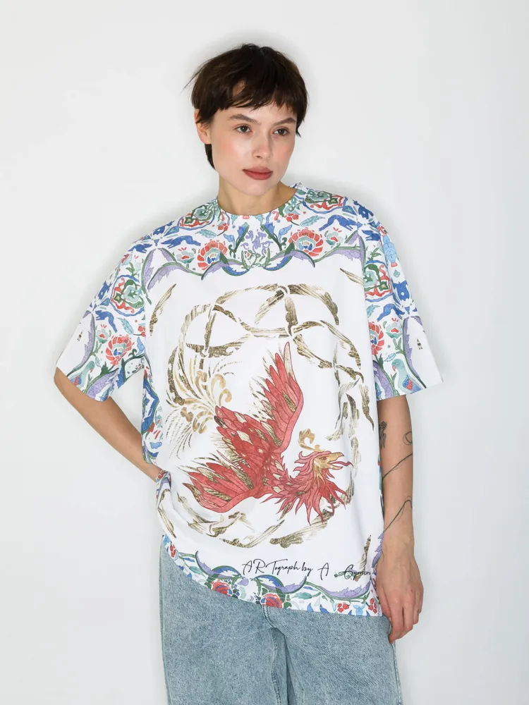 Prêt-à-porter - T-shirt imprimé intégral « Simurgh at Dawn » - MARALETTO