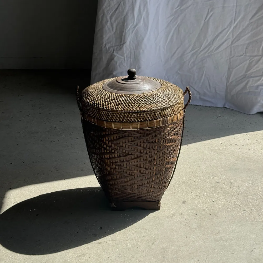 Vases - Grand panier traditionnel indonésien brun H60 D45 - OFFICE OBJETS