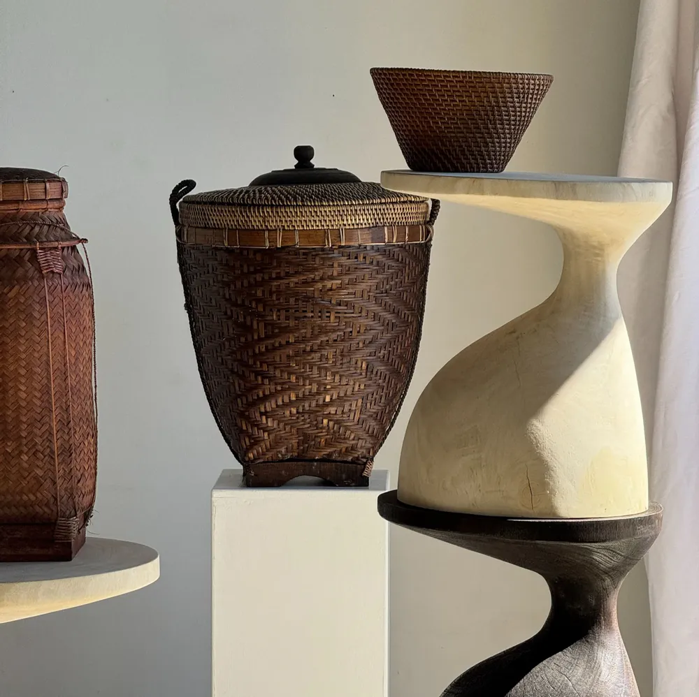 Vases - Grand panier traditionnel indonésien brun H60 D45 - OFFICE OBJETS