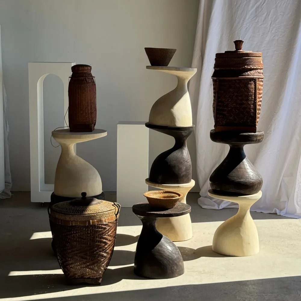 Vases - Grand panier traditionnel indonésien brun H60 D45 - OFFICE OBJETS