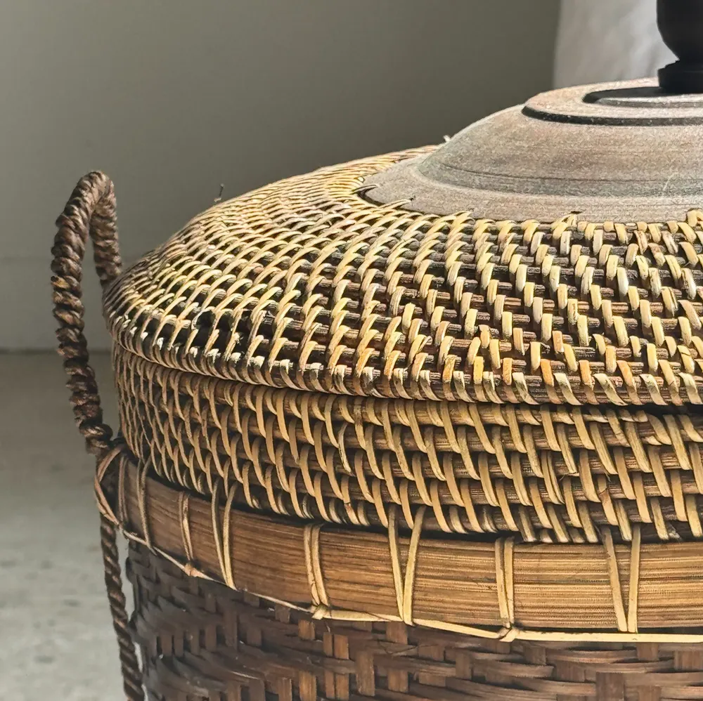 Vases - Grand panier traditionnel indonésien brun H60 D45 - OFFICE OBJETS