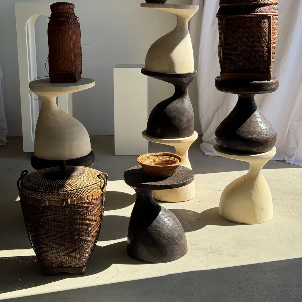 Vases - Grand panier traditionnel indonésien brun H60 D45 - OFFICE OBJETS