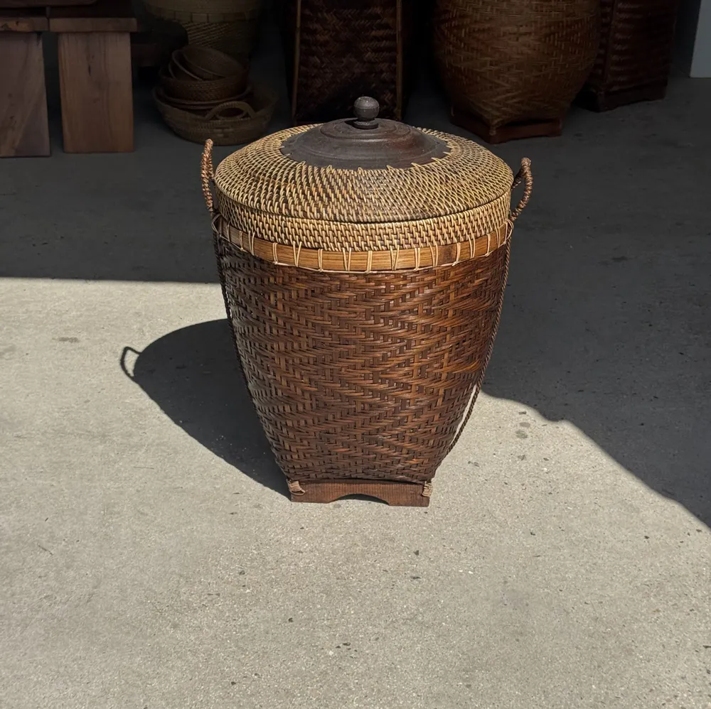 Vases - Grand panier traditionnel indonésien brun H60 D45 - OFFICE OBJETS