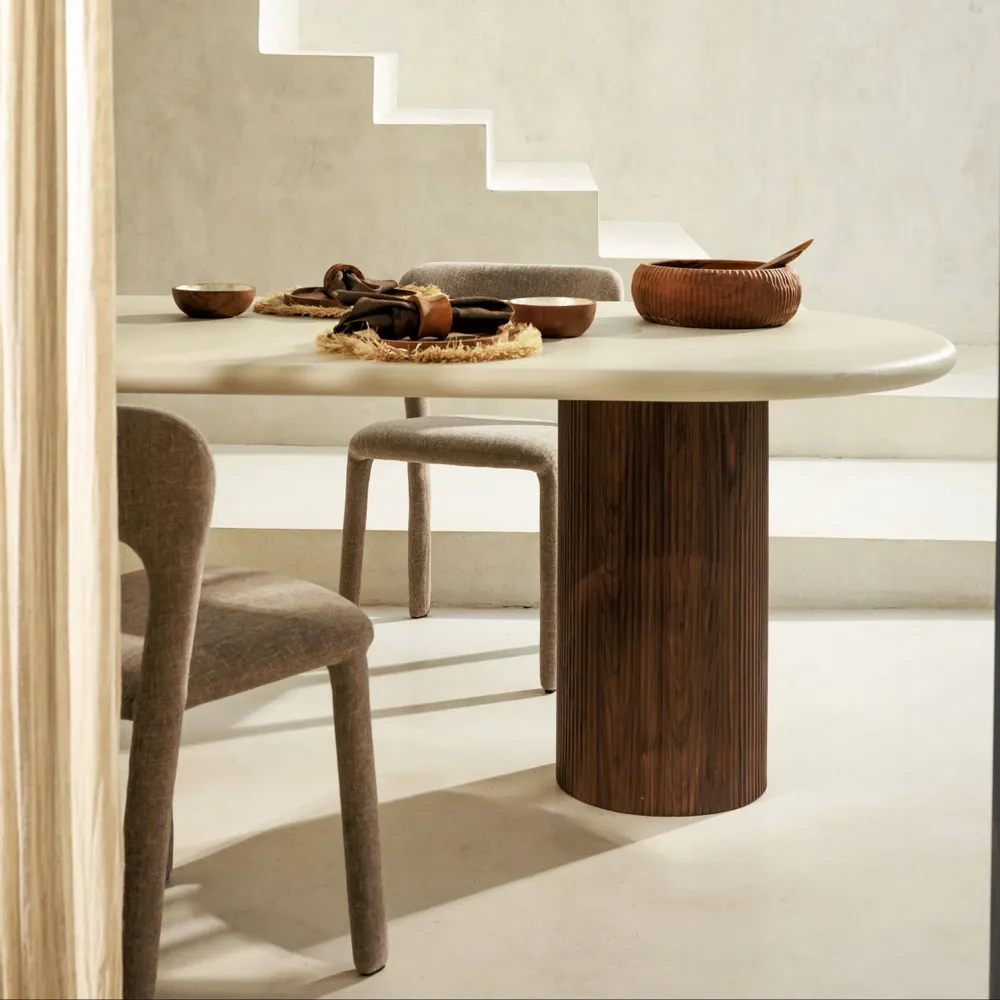 Dining Tables - Fiji - striated walnut - DESIGN TRIP