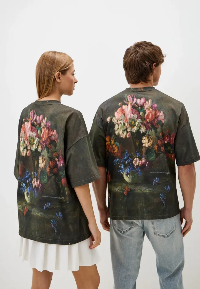 Prêt-à-porter - T-shirt imprimé intégral « 4 bouquets de fleurs » - MARALETTO