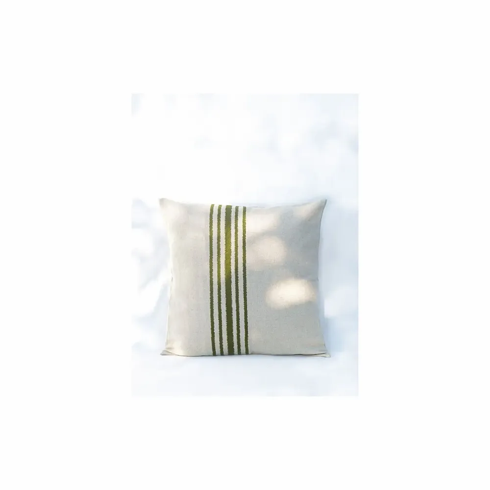 Coussins textile - NO-MAD Raku Cushion Cover in Cotton Linen with Embroidery - NO-MAD