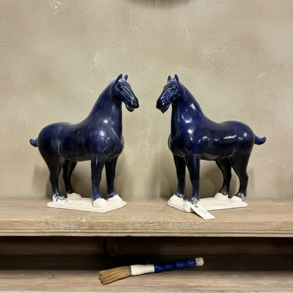 Sculptures, statuettes et miniatures - Statue Cheval de céramique - PAGODA INTERNATIONAL