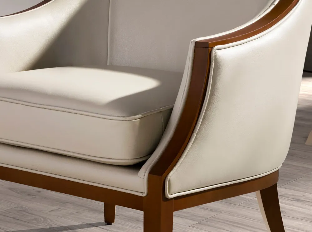 Fauteuils - Fauteuil en cuir sable - ANGEL CERDÁ