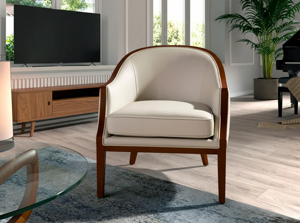 Fauteuils - Fauteuil en cuir sable - ANGEL CERDÁ