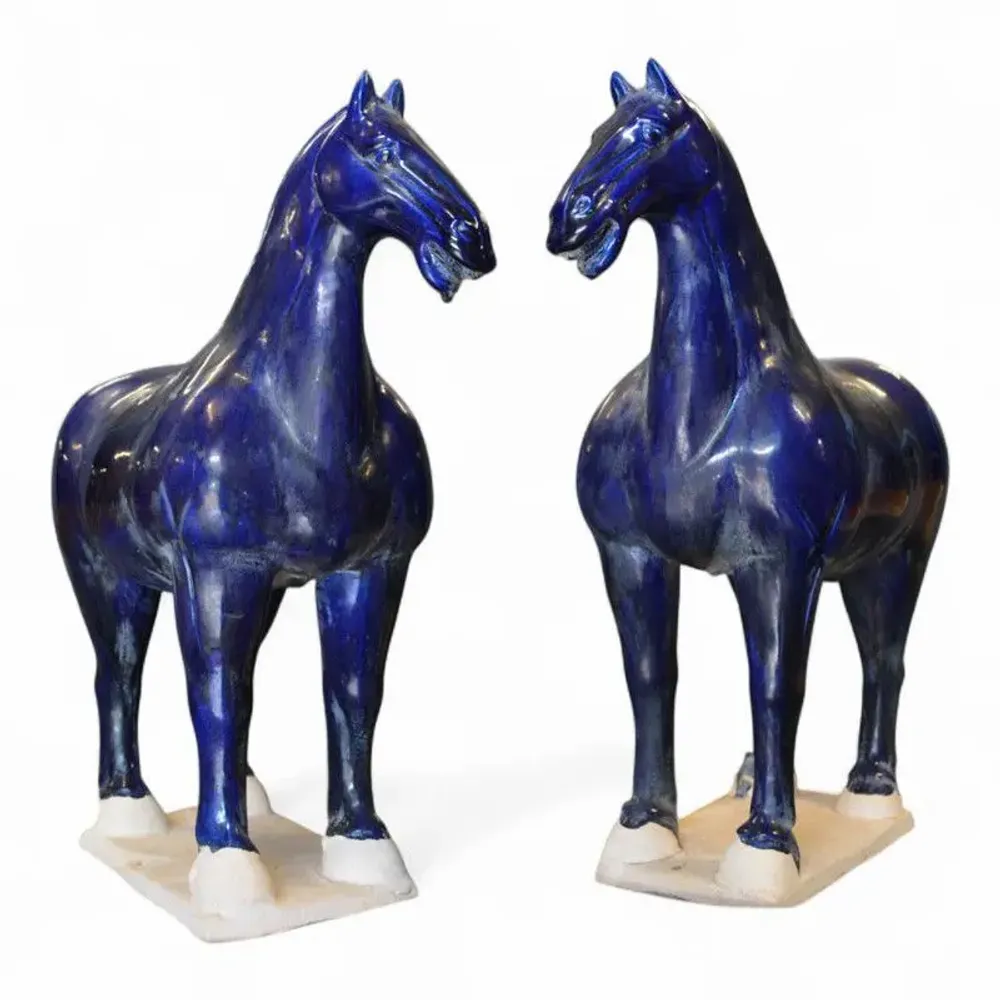 Sculptures, statuettes et miniatures - Statue Cheval de céramique - PAGODA INTERNATIONAL