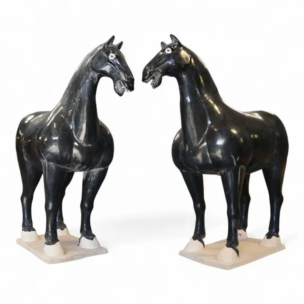 Sculptures, statuettes et miniatures - Statue Cheval de céramique - PAGODA INTERNATIONAL