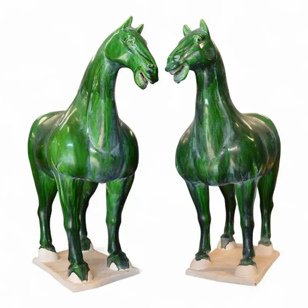 Sculptures, statuettes et miniatures - Statue Cheval de céramique - PAGODA INTERNATIONAL