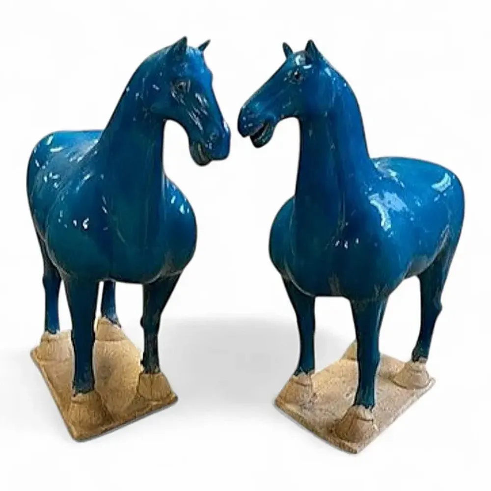 Sculptures, statuettes et miniatures - Statue Cheval de céramique - PAGODA INTERNATIONAL