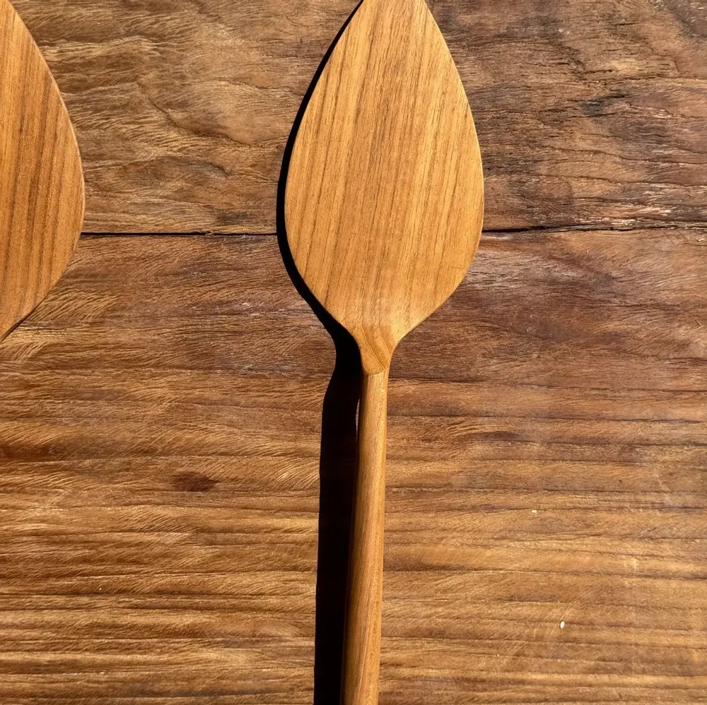 Couverts de service - Pelle à tarte ustensile de cuisine de service en teck L30 l8 - OFFICE OBJETS