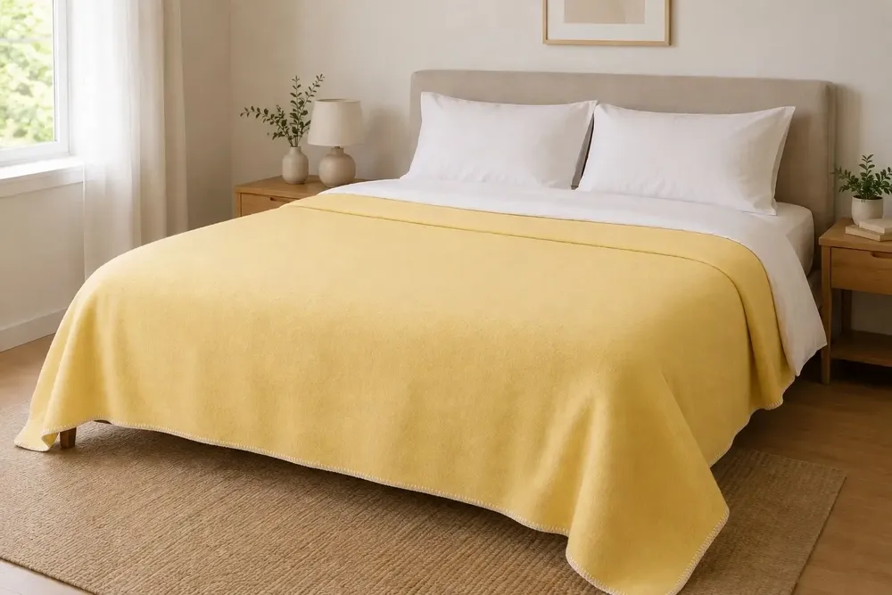 Linge de lit - Plaid de lit en laine LEMON - double - MOST-BLANKETS