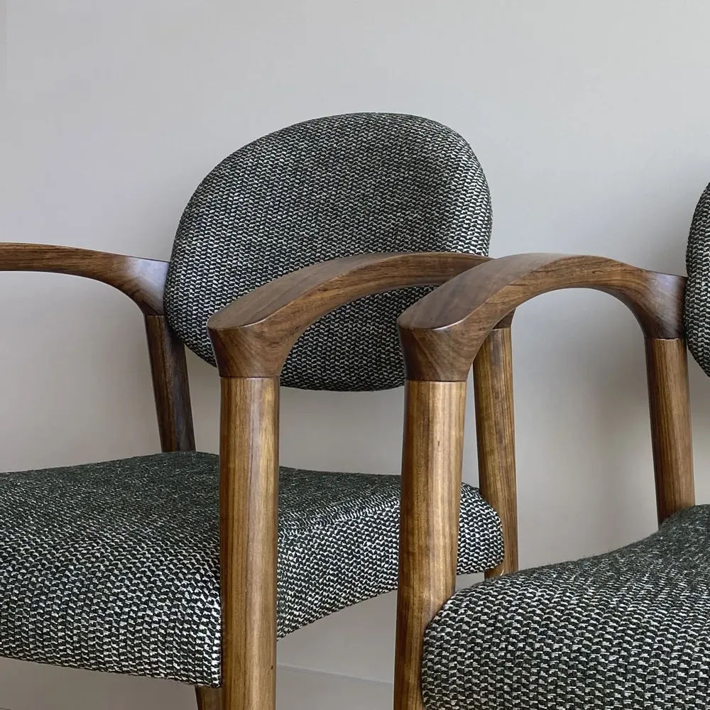 Chairs for hospitalities & contracts - Tanoco Dining Chair in Mutenye Wood, fabric seat COM/COL option - DUISTT