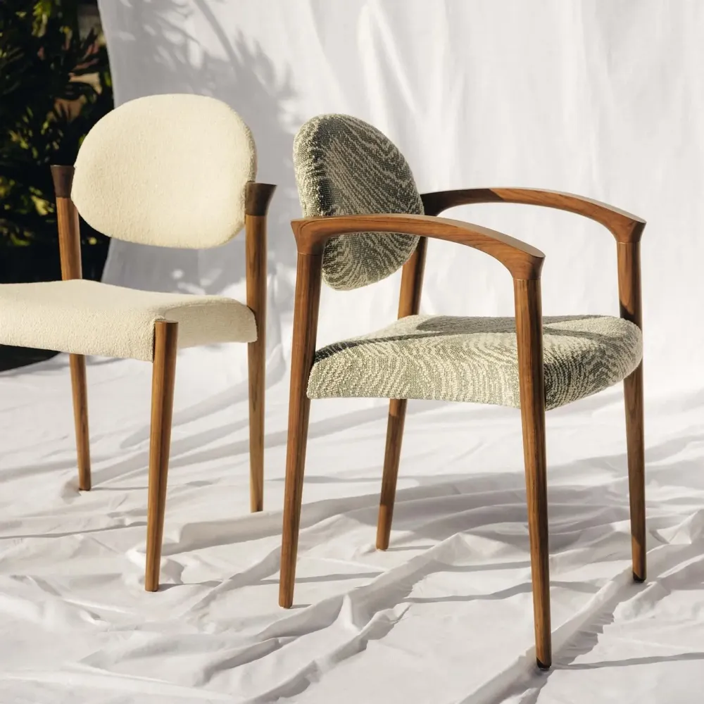 Chairs for hospitalities & contracts - Tanoco Dining Chair in Mutenye Wood, fabric seat COM/COL option - DUISTT