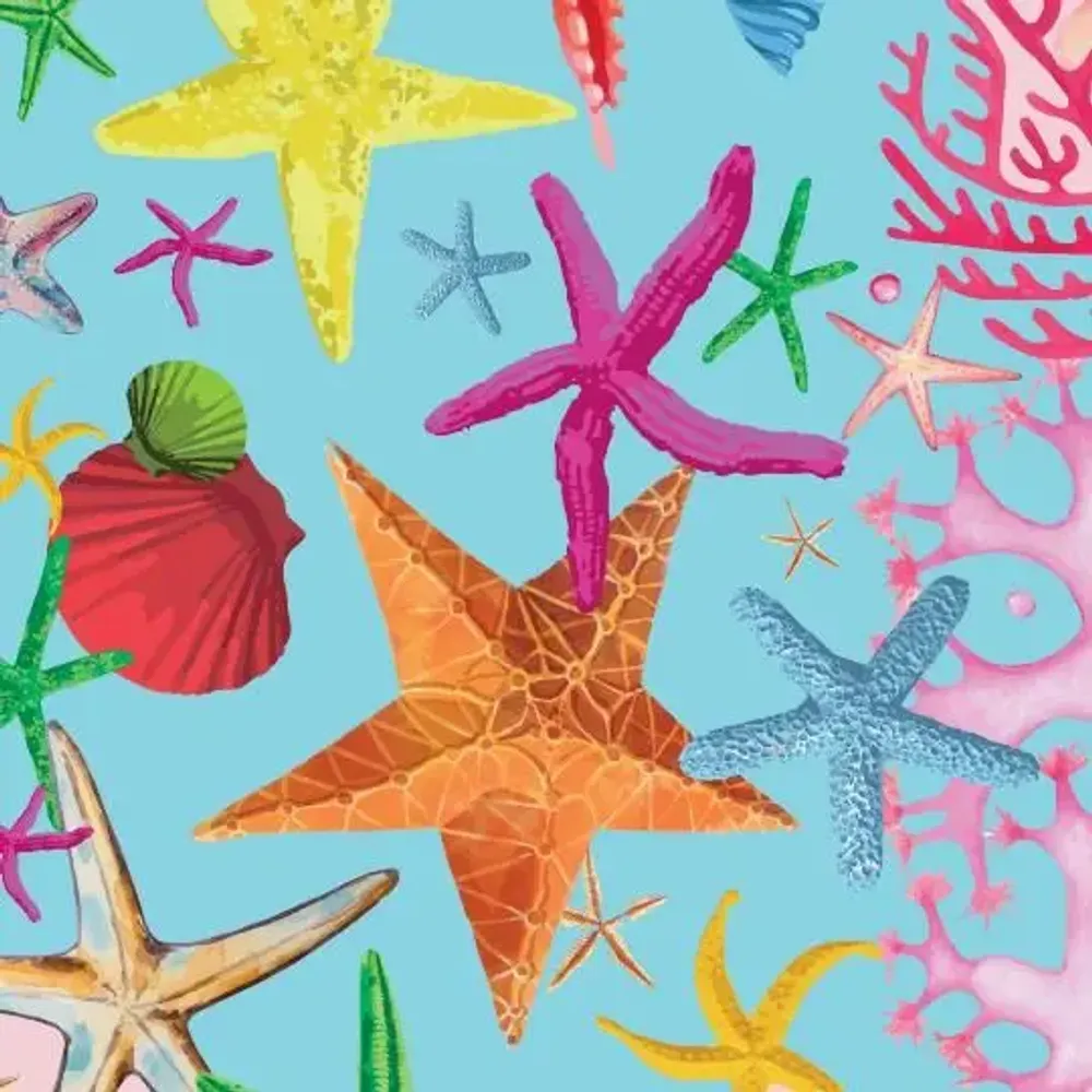 Travel accessories - Blue Starfish Beach Towel - BEACH VIBES