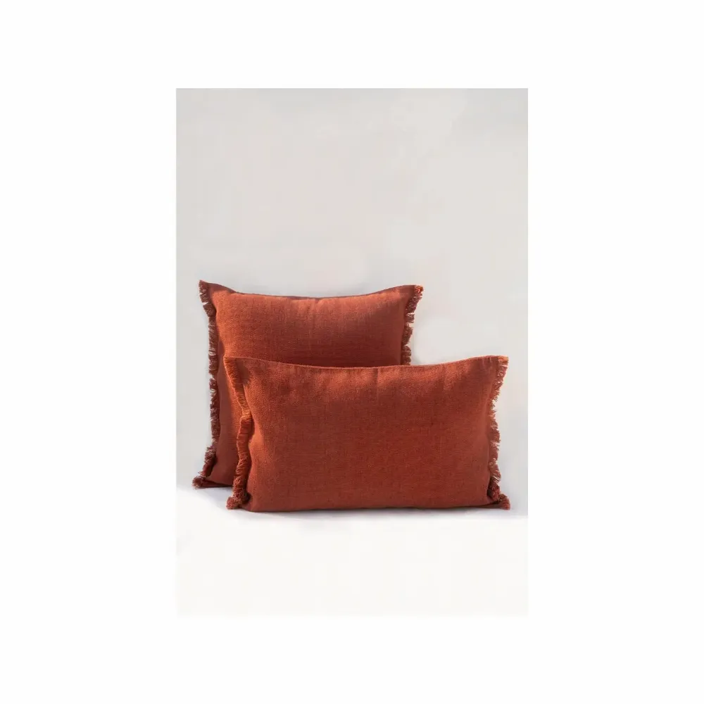 Coussins textile - NO-MAD Prerit Cushion Cover in Cotton Jute with Hand-Frayed Edges - NO-MAD
