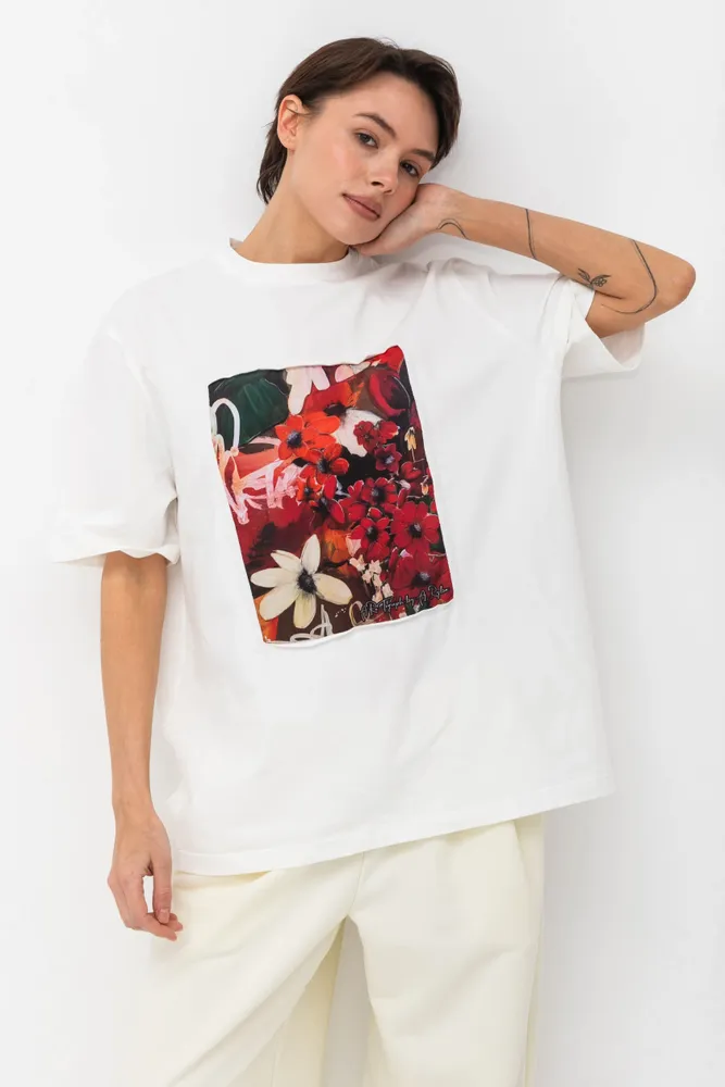 Prêt-à-porter - T-shirt Art Window « Jardin exotique » - MARALETTO