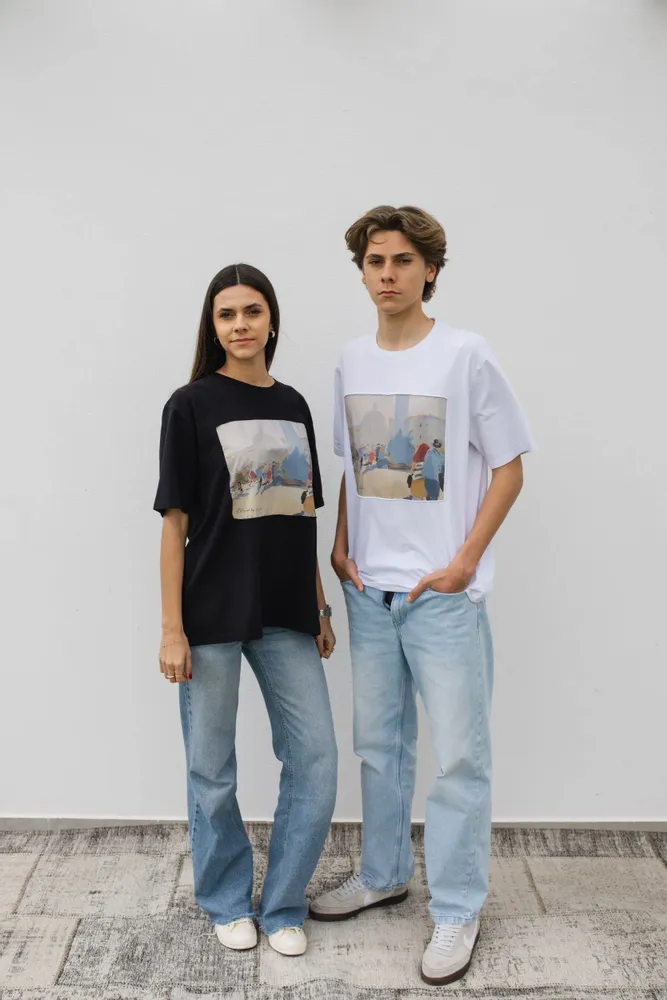 Prêt-à-porter - T-shirt Art Window « Rome dans l'après-midi » - MARALETTO