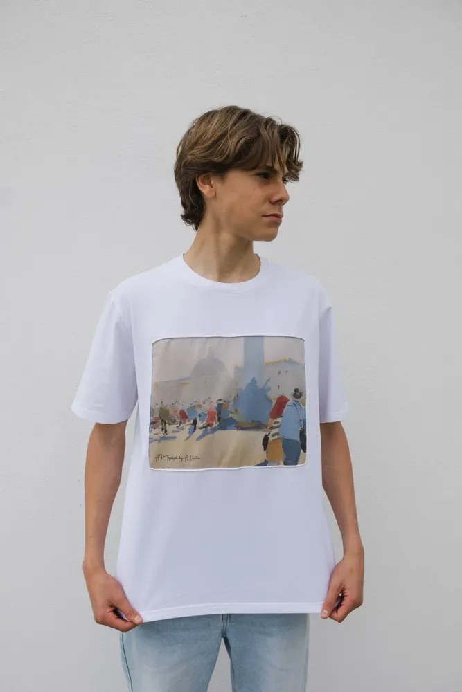 Prêt-à-porter - T-shirt Art Window « Rome dans l'après-midi » - MARALETTO