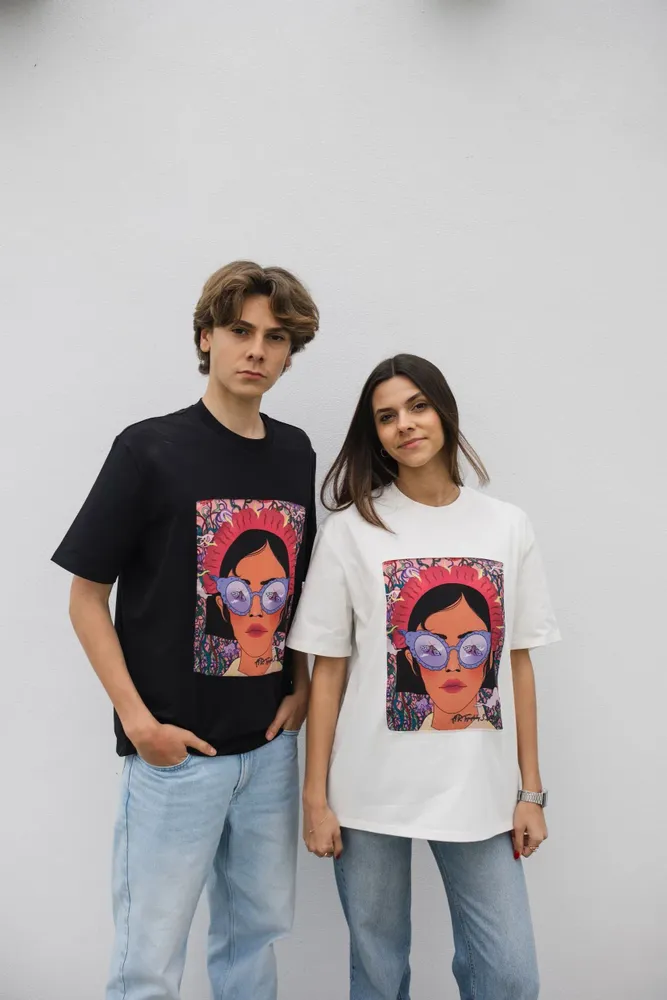 Prêt-à-porter - T-shirt Art Window « Des pensées que je ne partagerai jamais » - MARALETTO
