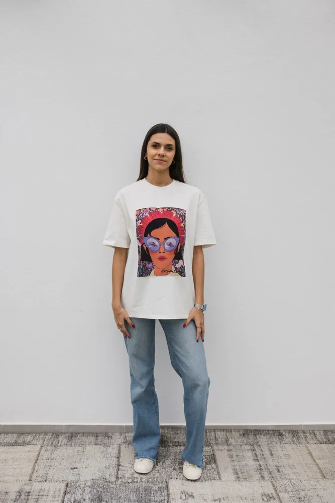 Prêt-à-porter - T-shirt Art Window « Des pensées que je ne partagerai jamais » - MARALETTO