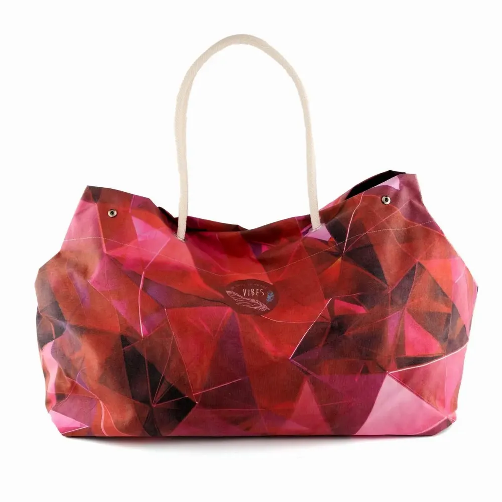 Bags and totes - Big Crystal Red Beach Bag - BEACH VIBES