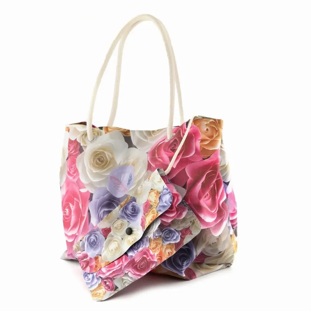 Sacs et cabas - Sac de plage Medium Rose Violette - BEACH VIBES