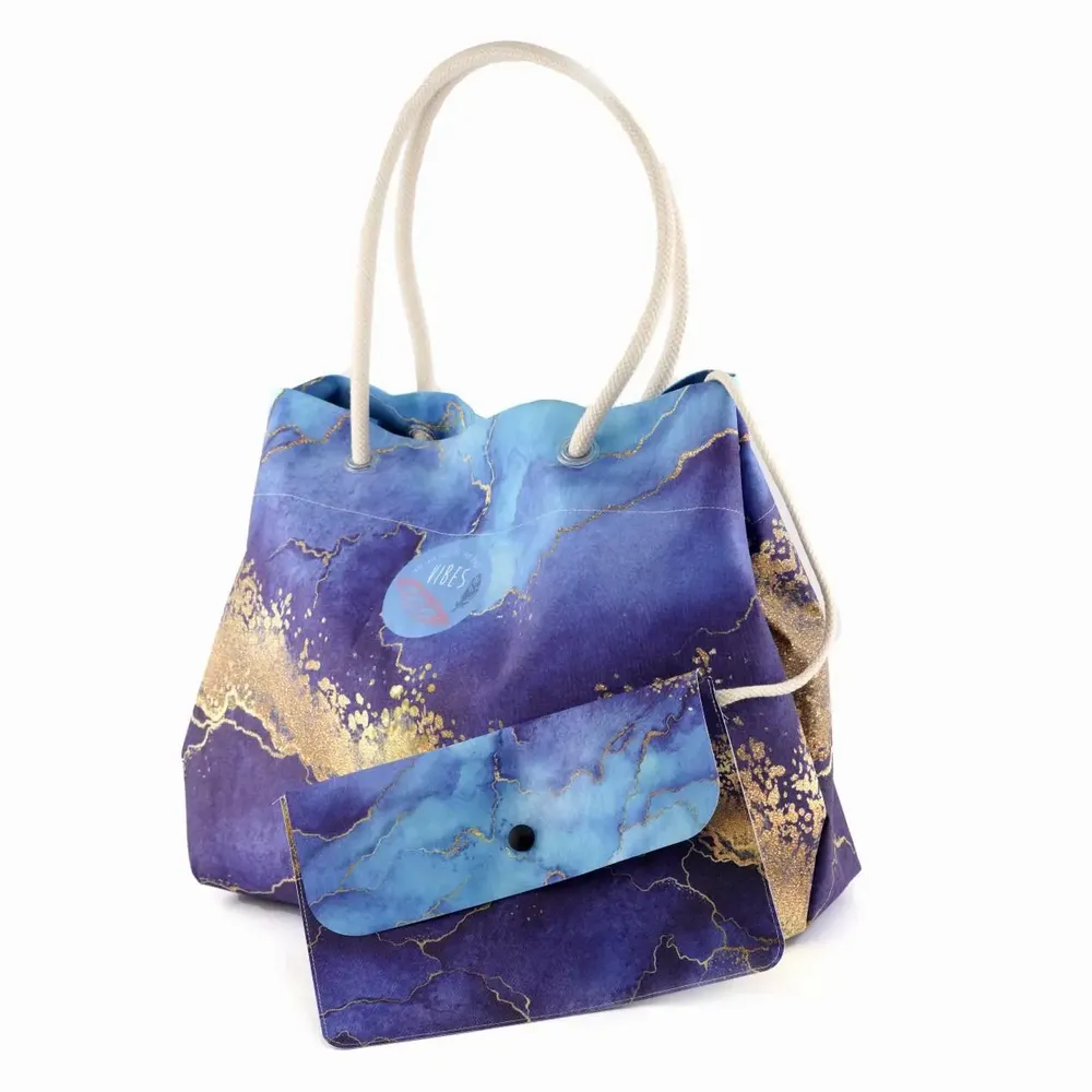 Sacs et cabas - Sac de plage Medium Marbre - BEACH VIBES