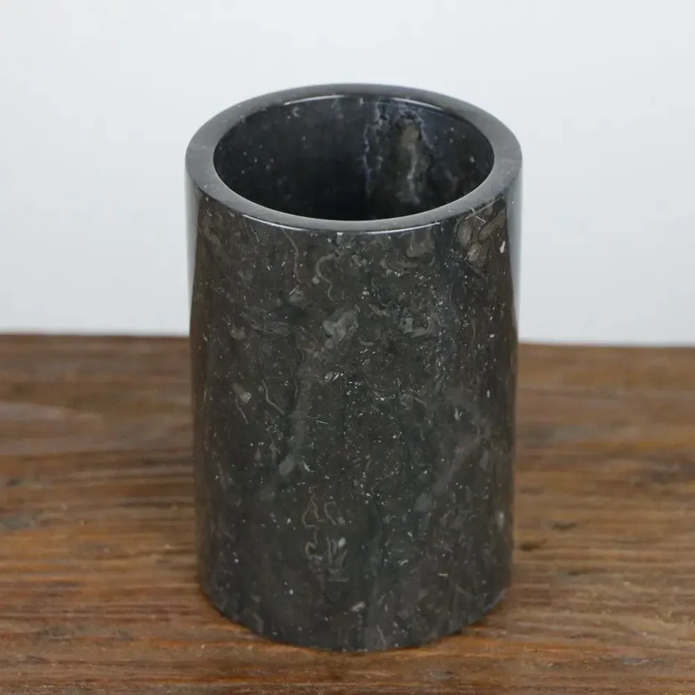 Decorative objects - Black marble toothbrush pot - DESIGN TRIP