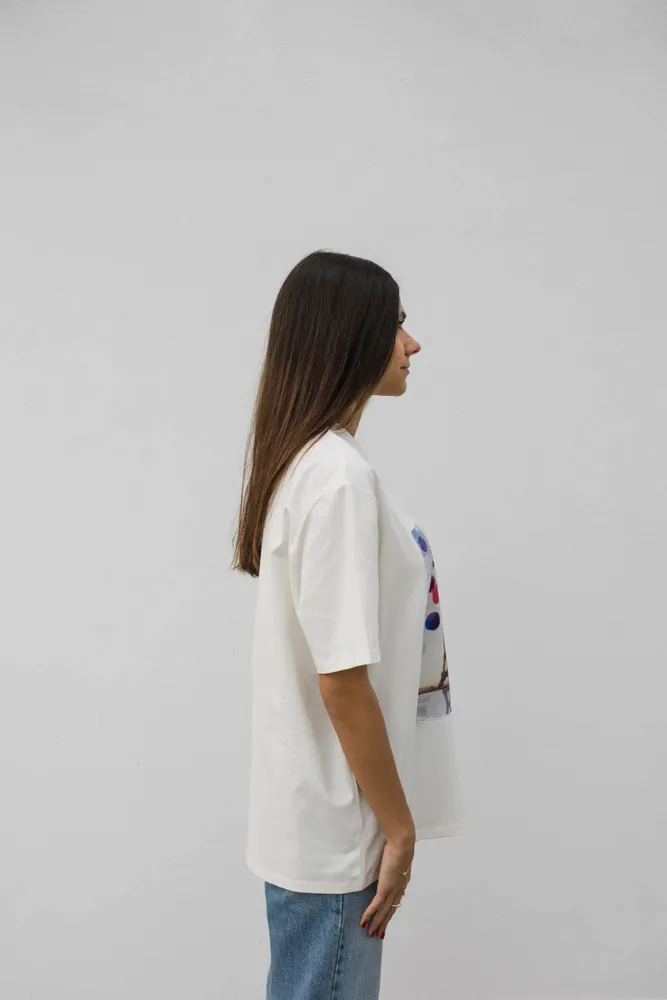 Prêt-à-porter - T-shirt Art Window « Les ballons ne se produisent pas beaucoup » - MARALETTO