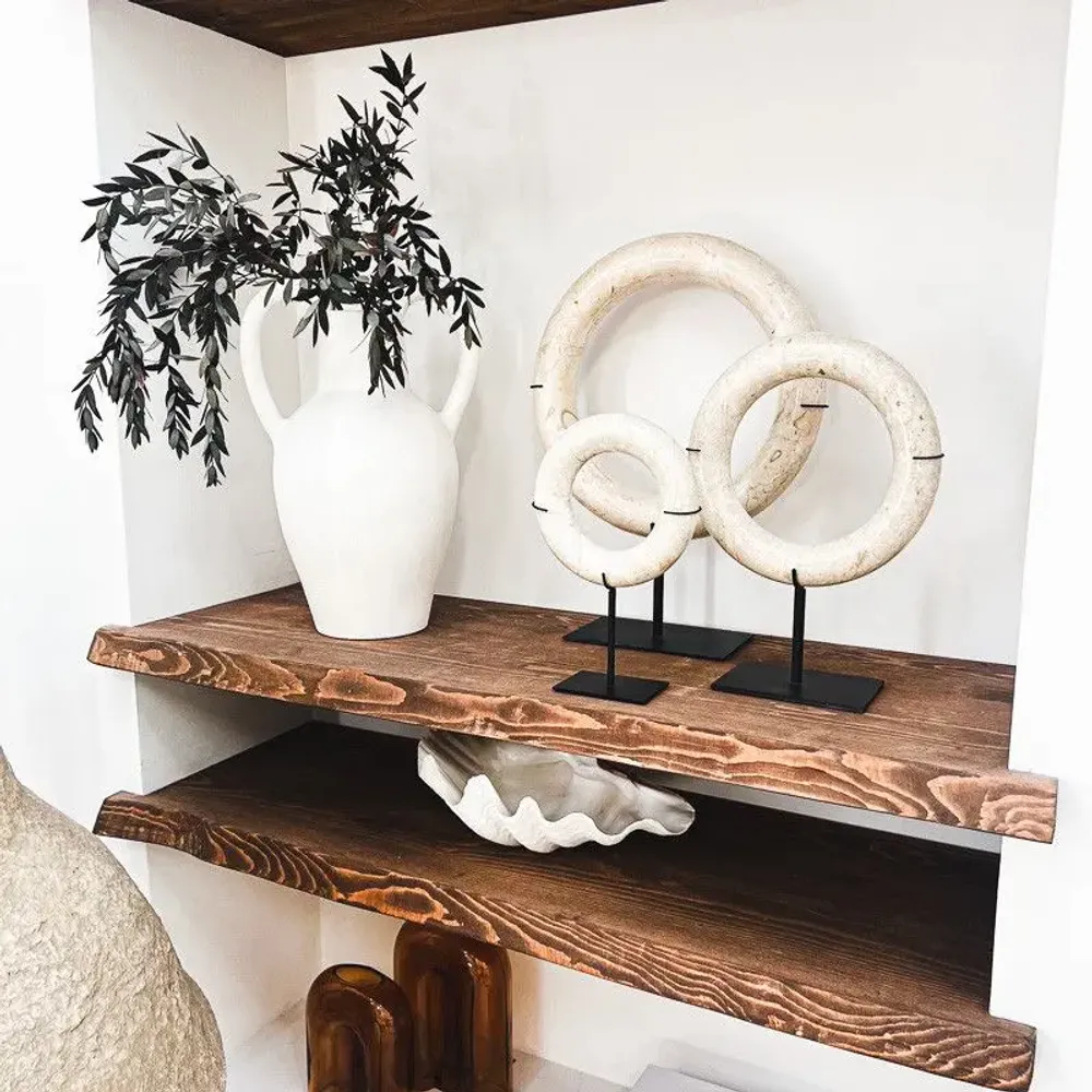 Decorative objects - Lumi white rings - M - DESIGN TRIP