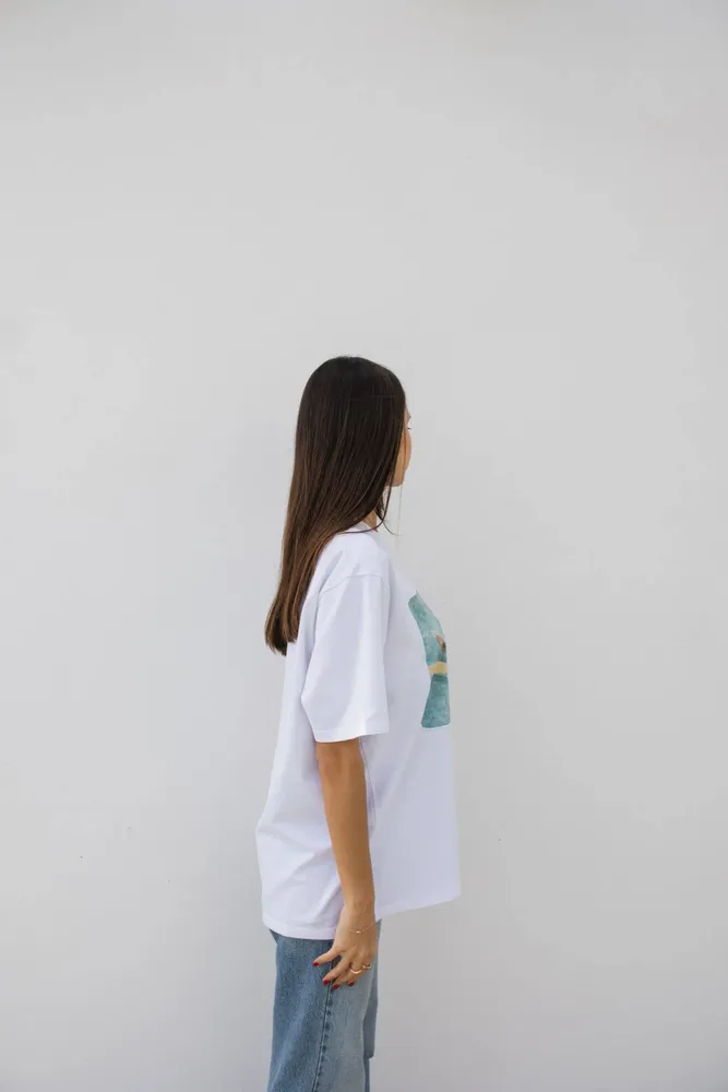 Prêt-à-porter - T-shirt Art Window « Waiting for Waves » - MARALETTO