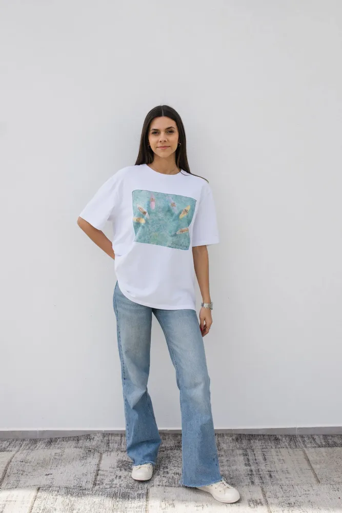 Prêt-à-porter - T-shirt Art Window « Waiting for Waves » - MARALETTO