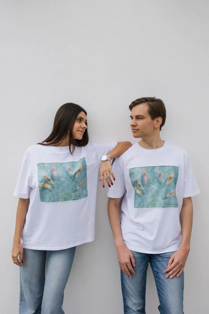 Prêt-à-porter - T-shirt Art Window « Waiting for Waves » - MARALETTO