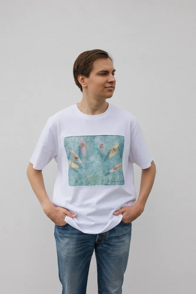 Prêt-à-porter - T-shirt Art Window « Waiting for Waves » - MARALETTO