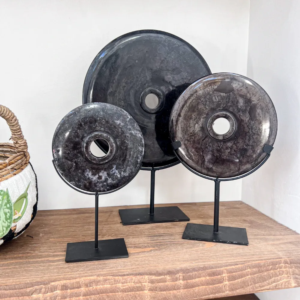 Decorative objects - Hari discs black - S - DESIGN TRIP