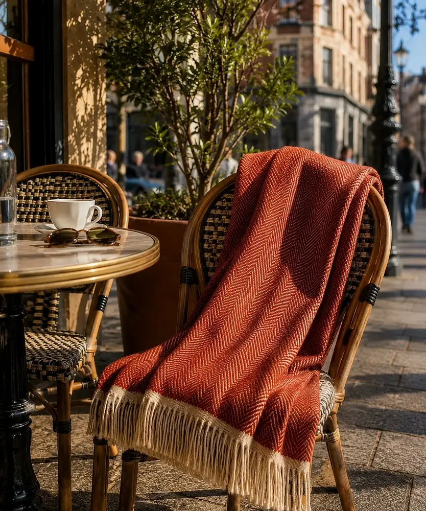 Throw blankets - Wool throw blanket Denver Terra - MOST-BLANKETS