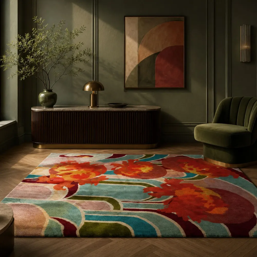 Tapisseries - Tapis contemporain artistique — PIÈCE UNIQUE — SPRING 1920 - ATELIER SAGRADO