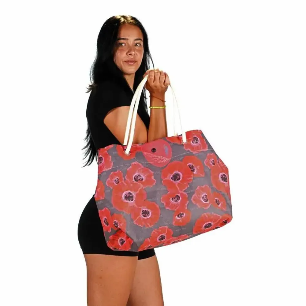 Bags and totes - Medium Poppies Beach Bag - BEACH VIBES
