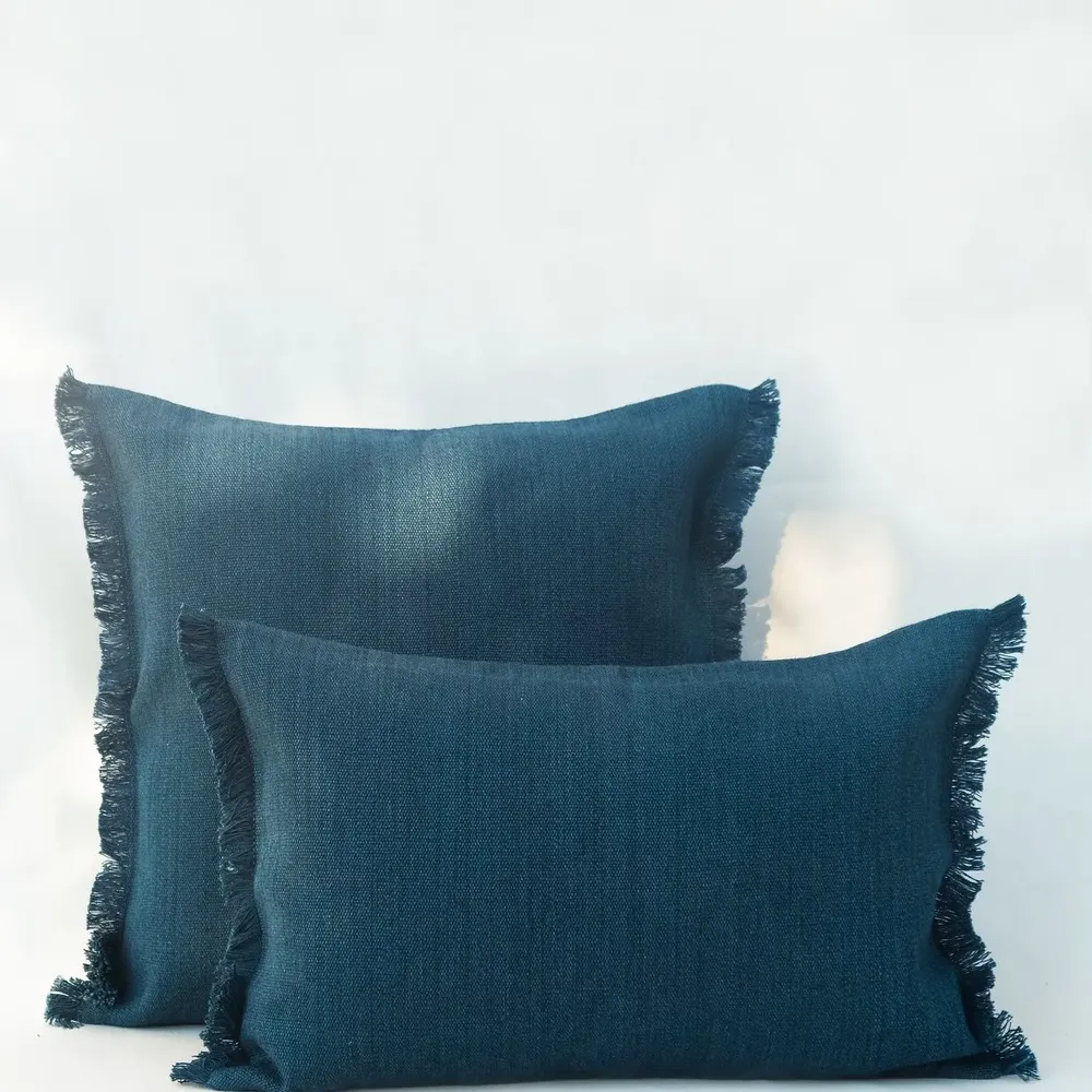 Coussins textile - NO-MAD Prerit Cushion Cover in Cotton Jute with Hand-Frayed Edges - NO-MAD