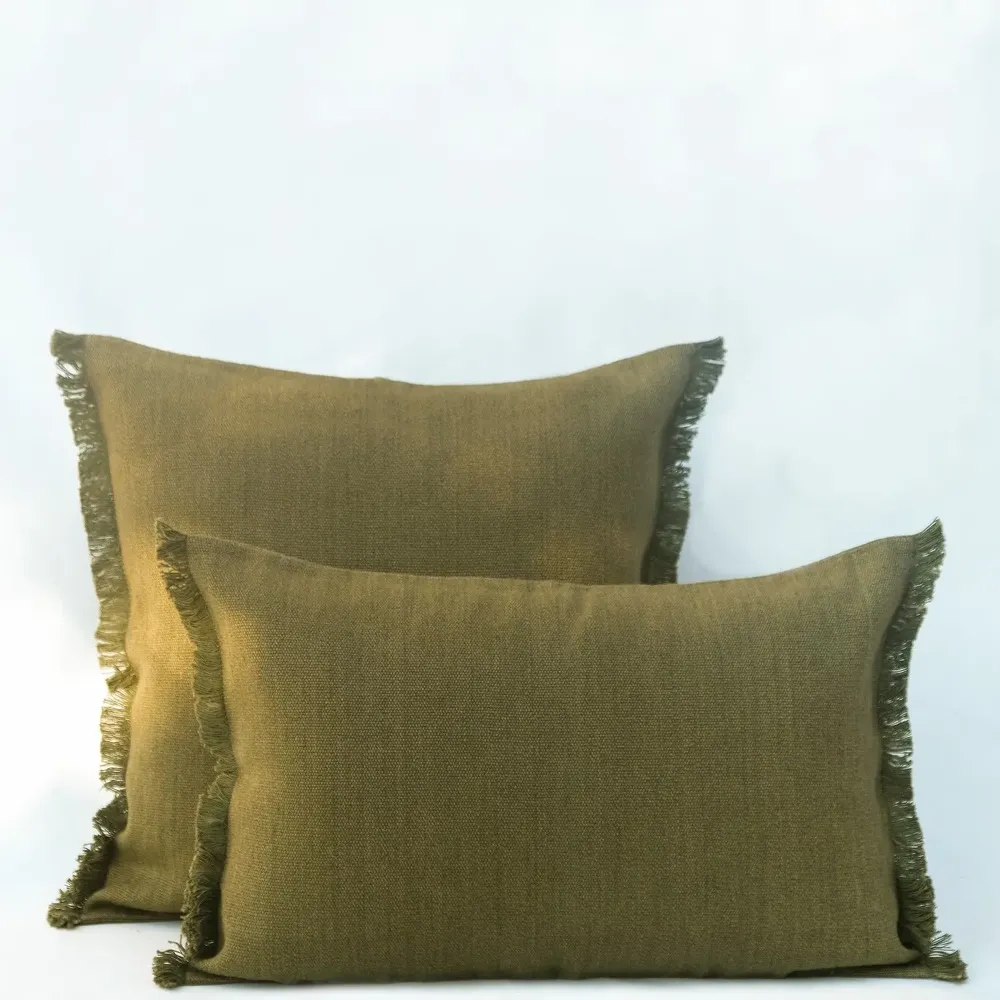 Coussins textile - NO-MAD Prerit Cushion Cover in Cotton Jute with Hand-Frayed Edges - NO-MAD