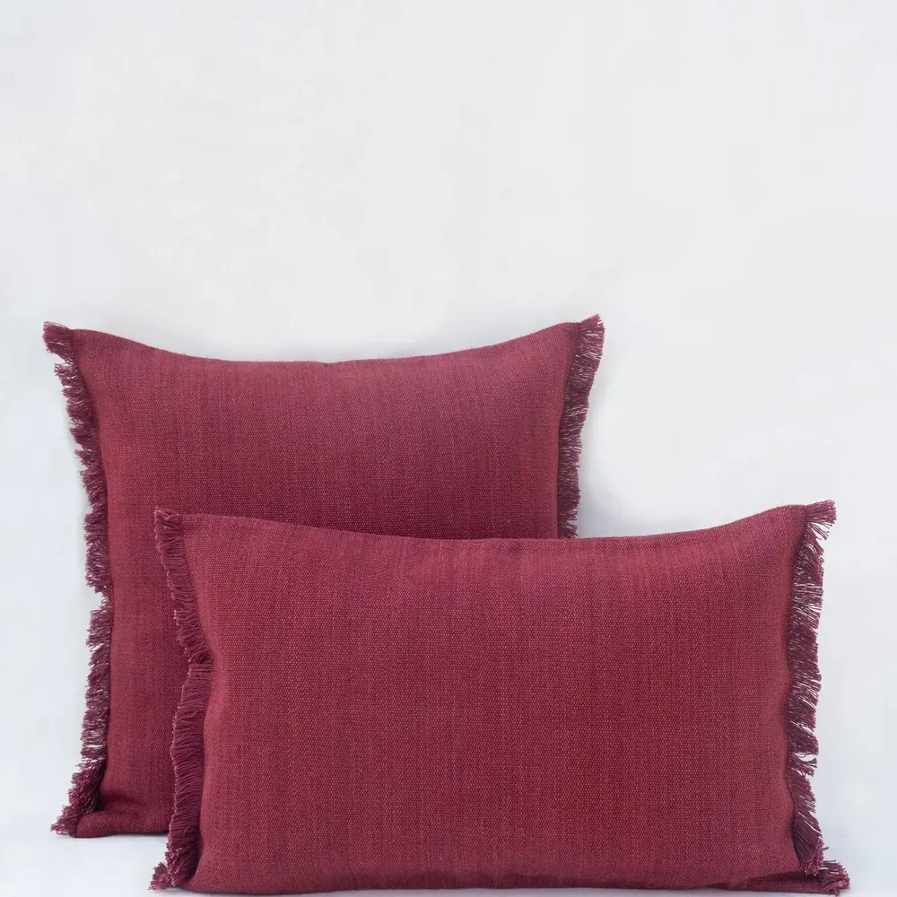 Coussins textile - NO-MAD Prerit Cushion Cover in Cotton Jute with Hand-Frayed Edges - NO-MAD